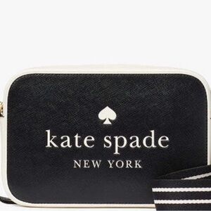 Kate Spade Oh Snap Camera Black and White Crossbody Bag NWT